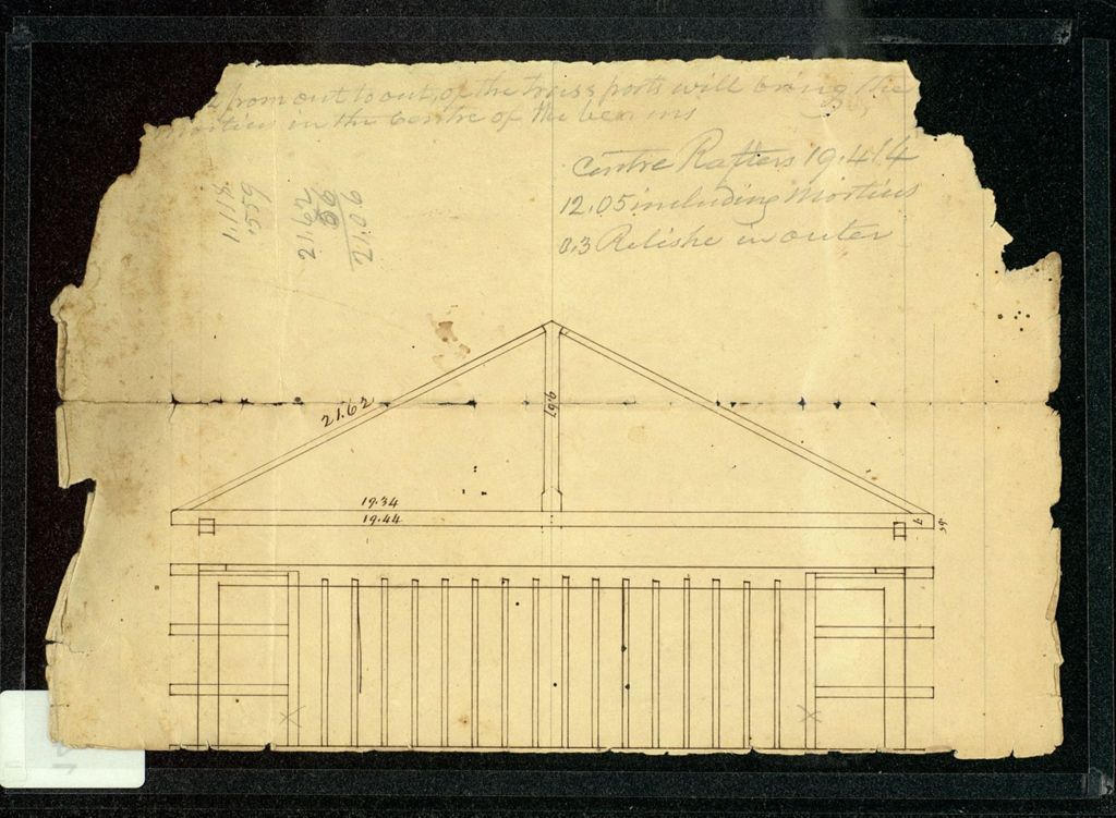 Miniature of Plan for Old Mill building, University of Vermont, Burlington, 1820s