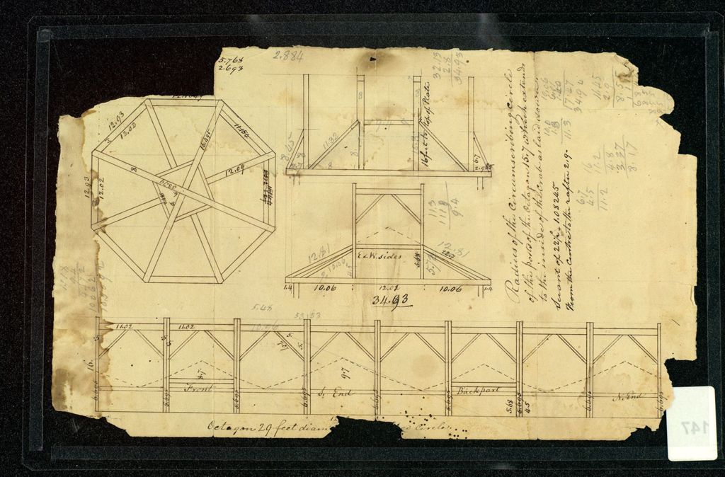 Miniature of Plan for Old Mill building, University of Vermont, Burlington, 1820s