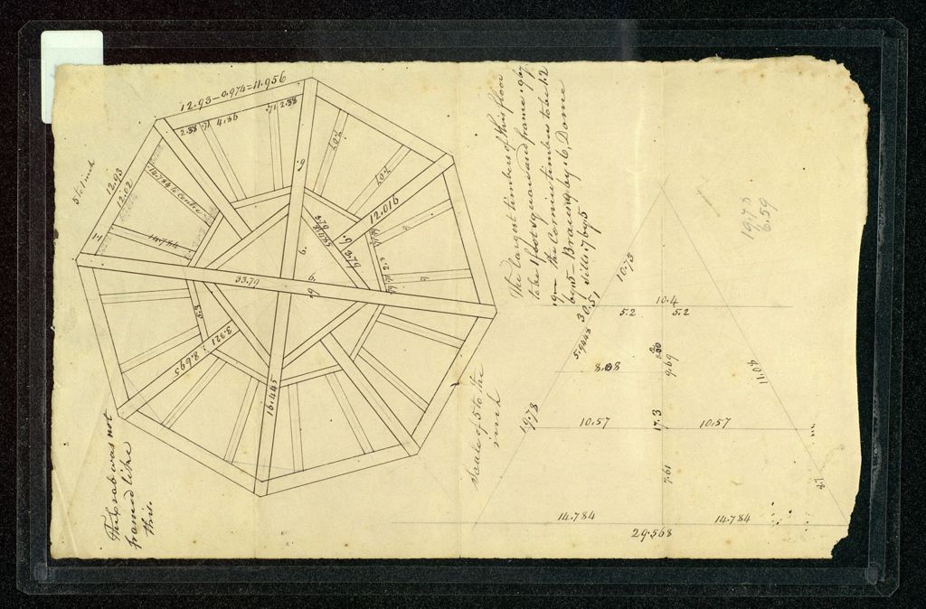 Miniature of Plan for Old Mill building, University of Vermont, Burlington, 1820s