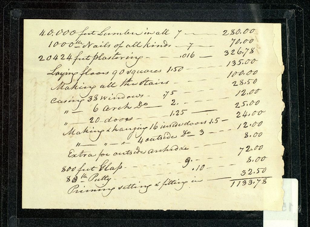 Miniature of Plan for Old Mill building, University of Vermont, Burlington, 1820s