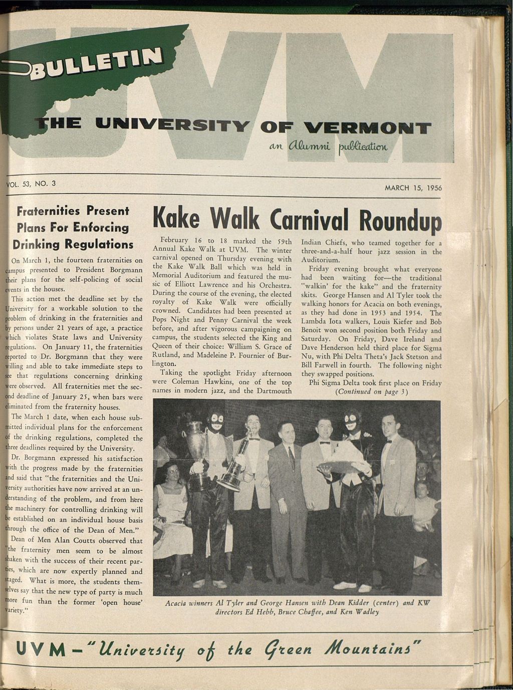 Miniature of Bulletin of the University of Vermont vol. 53 no. 03