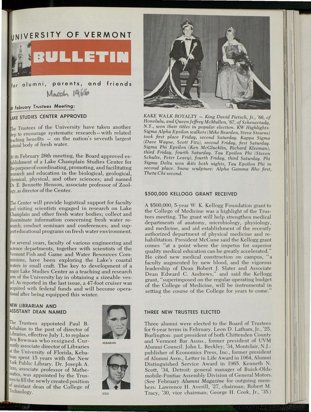 Miniature of Bulletin of the University of Vermont vol. 63 no. 07