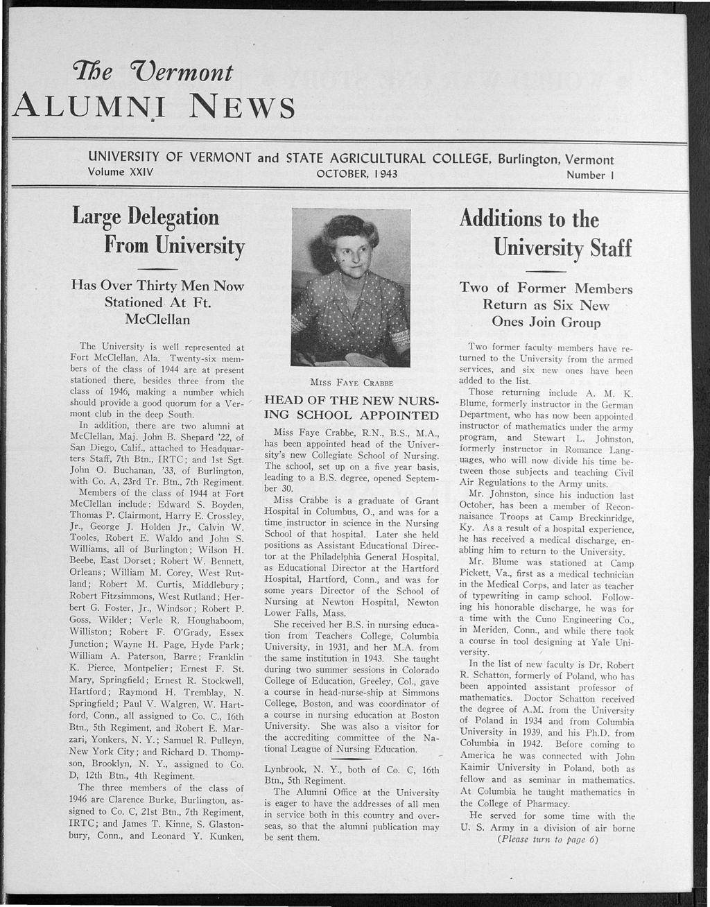 Miniature of Vermont Alumni News vol. 24 no. 01