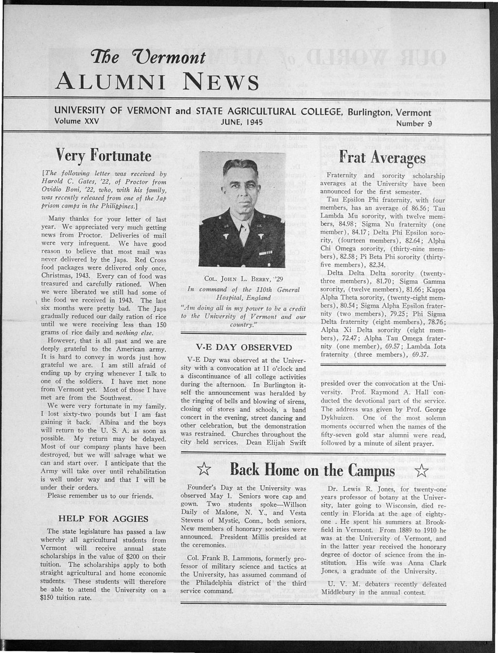 Miniature of Vermont Alumni News vol. 25 no. 09