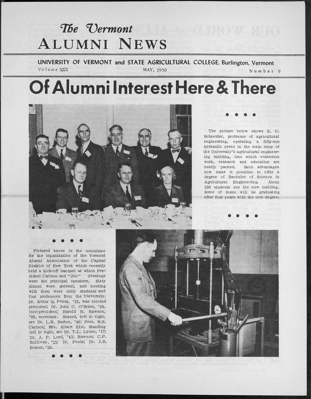 Miniature of Vermont Alumni News vol. 30 no. 09