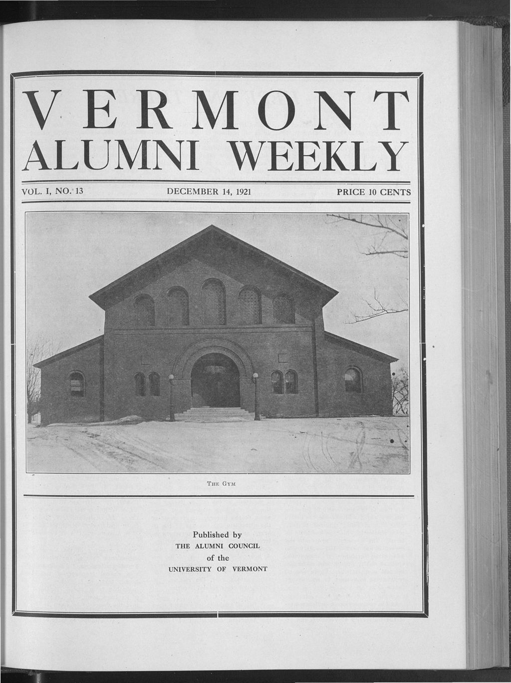 Miniature of Vermont Alumni Weekly vol. 01 no. 13