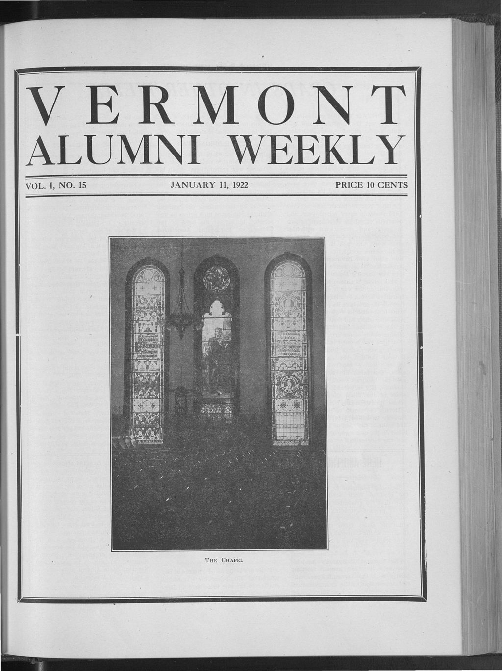 Miniature of Vermont Alumni Weekly vol. 01 no. 15