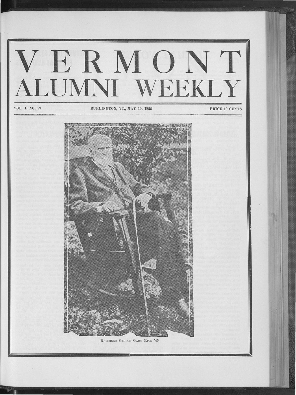 Miniature of Vermont Alumni Weekly vol. 01 no. 29