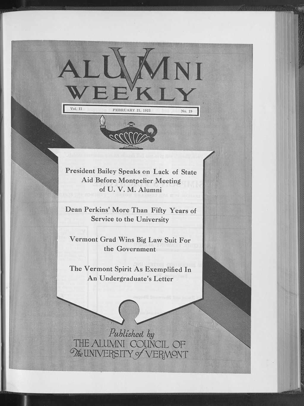 Miniature of Vermont Alumni Weekly vol. 02 no. 19