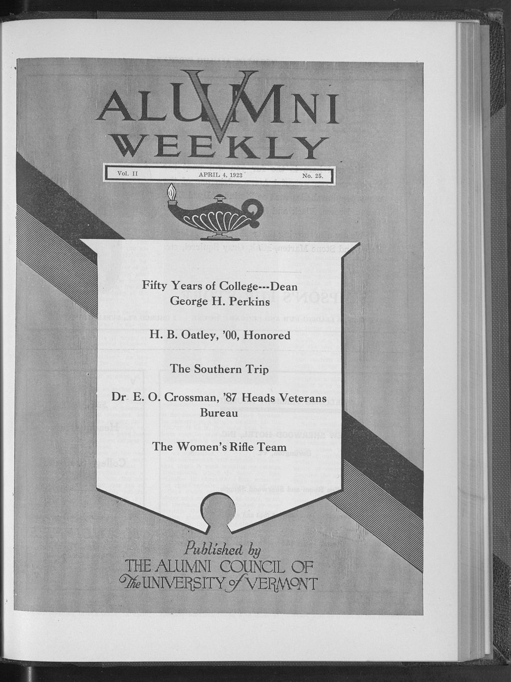 Miniature of Vermont Alumni Weekly vol. 02 no. 25