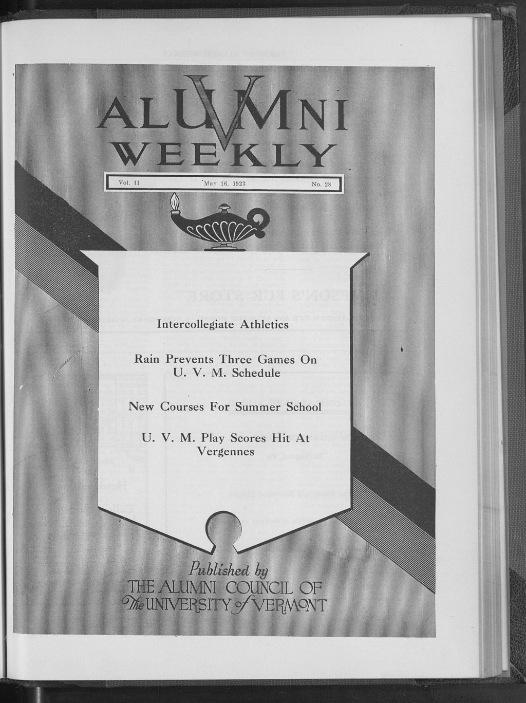 Miniature of Vermont Alumni Weekly vol. 02 no. 28