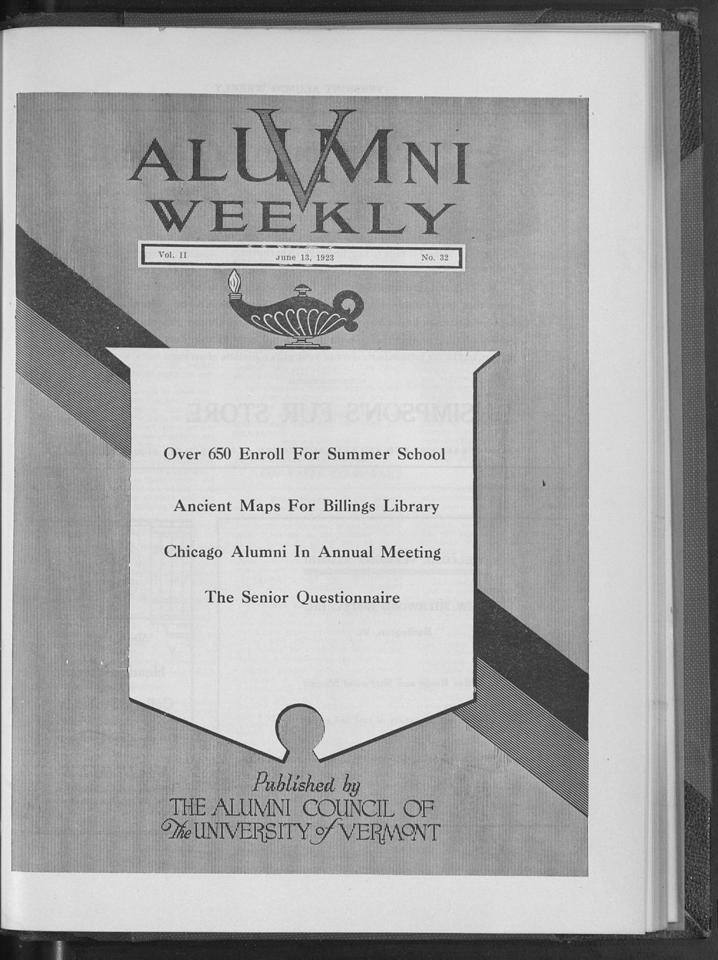 Miniature of Vermont Alumni Weekly vol. 02 no. 32