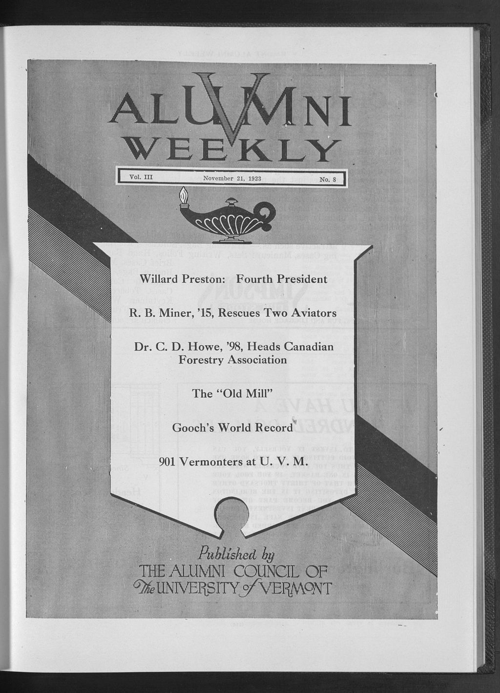 Miniature of Vermont Alumni Weekly vol. 03 no. 08