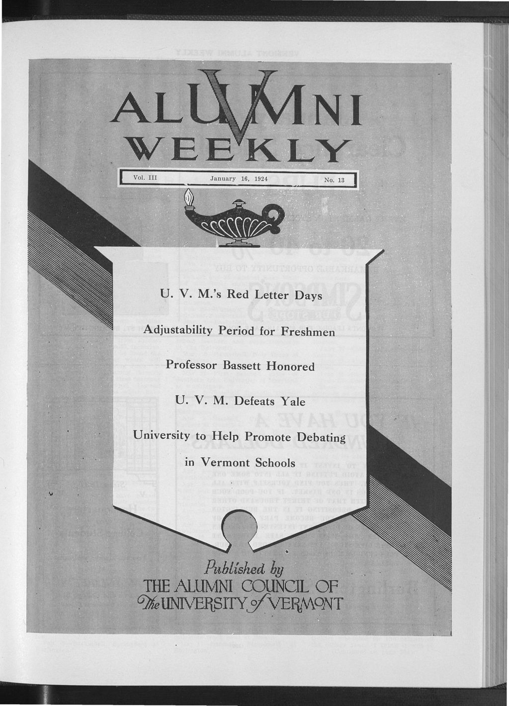 Miniature of Vermont Alumni Weekly vol. 03 no. 13