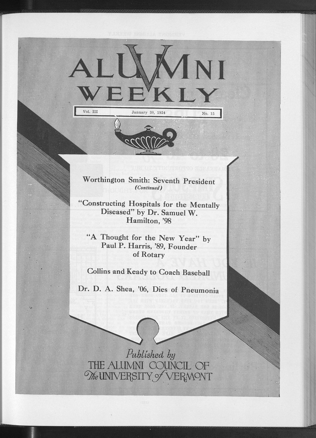 Miniature of Vermont Alumni Weekly vol. 03 no. 15