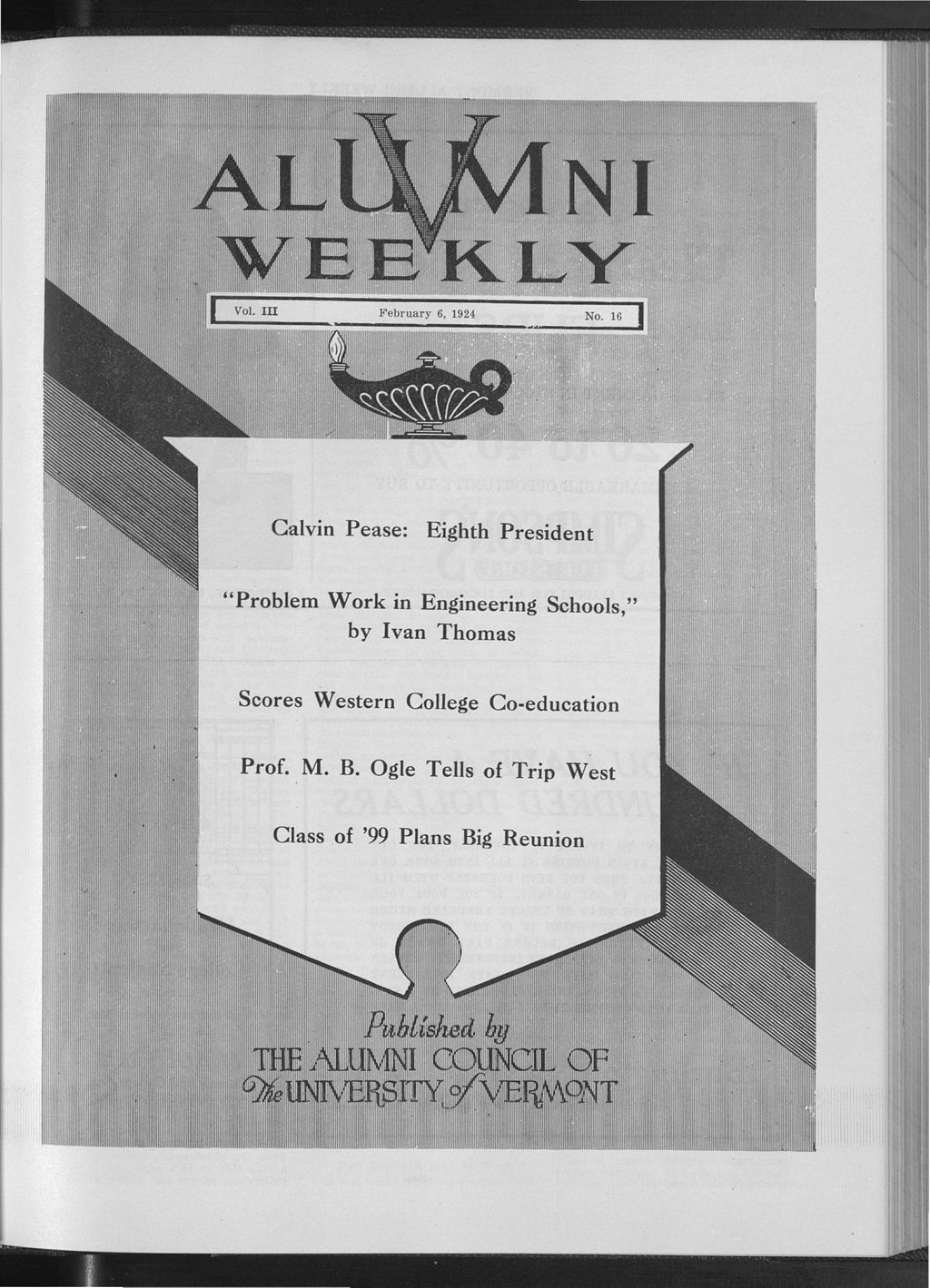 Miniature of Vermont Alumni Weekly vol. 03 no. 16