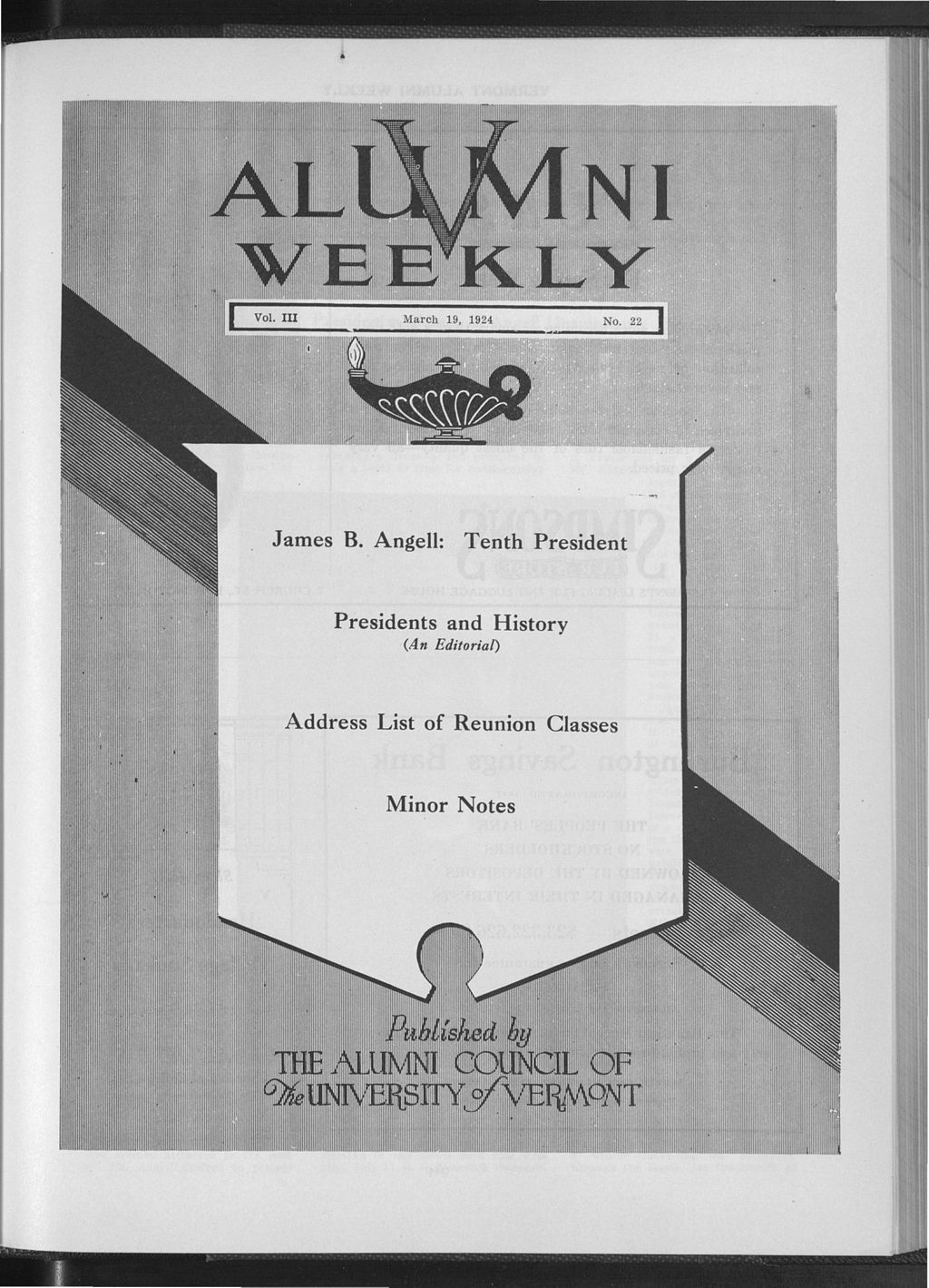 Miniature of Vermont Alumni Weekly vol. 03 no. 22