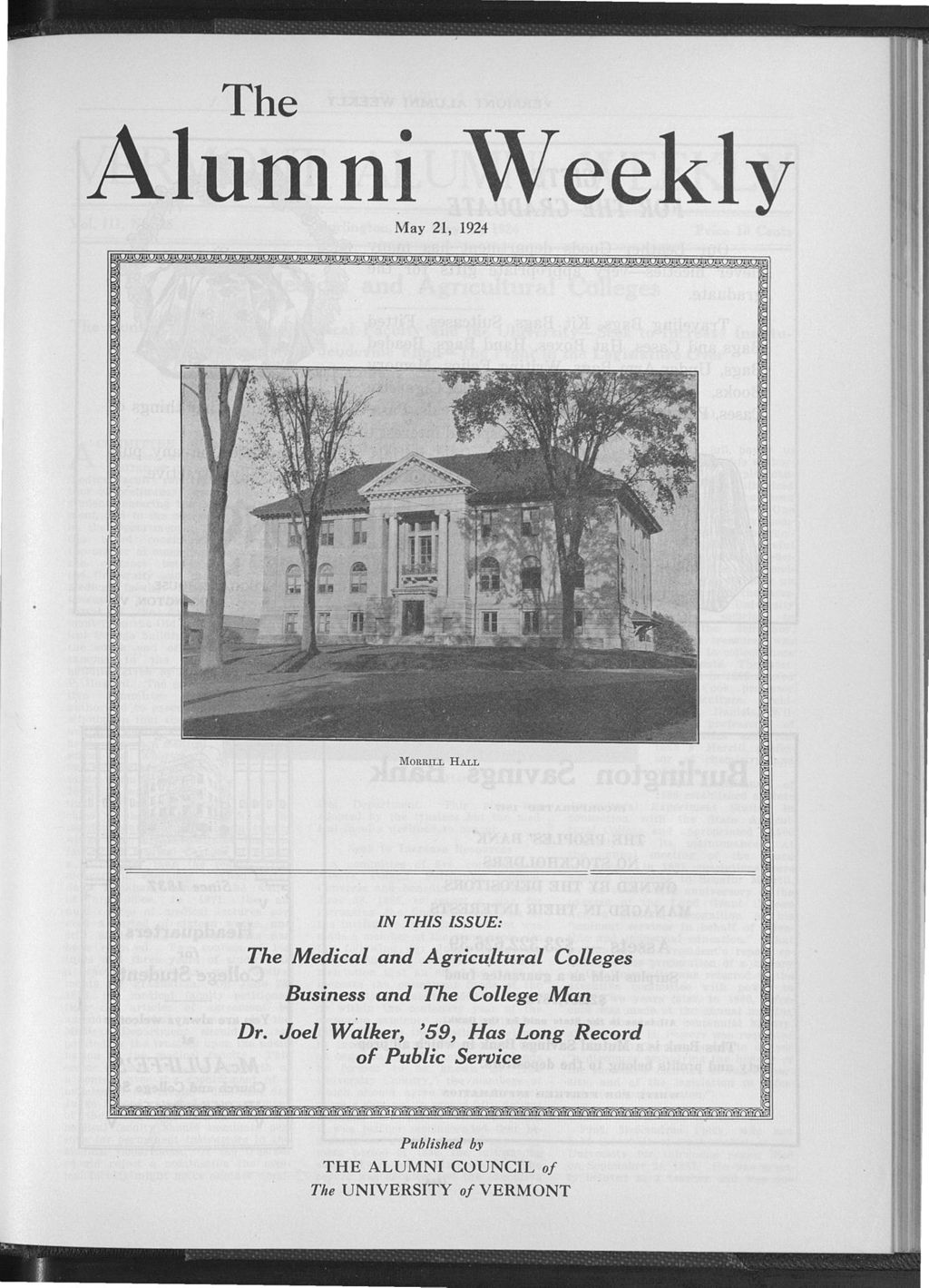 Miniature of Vermont Alumni Weekly vol. 03 no. 28