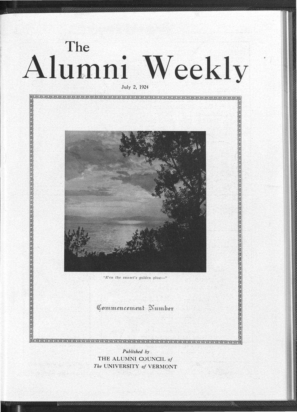 Miniature of Vermont Alumni Weekly vol. 03 no. 32