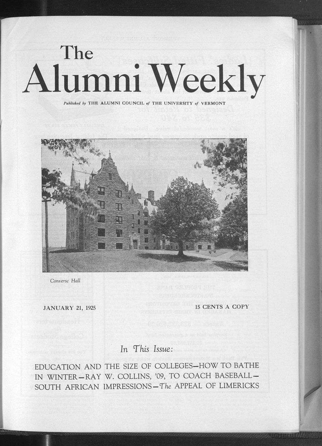 Miniature of Vermont Alumni Weekly vol. 04 no. 13