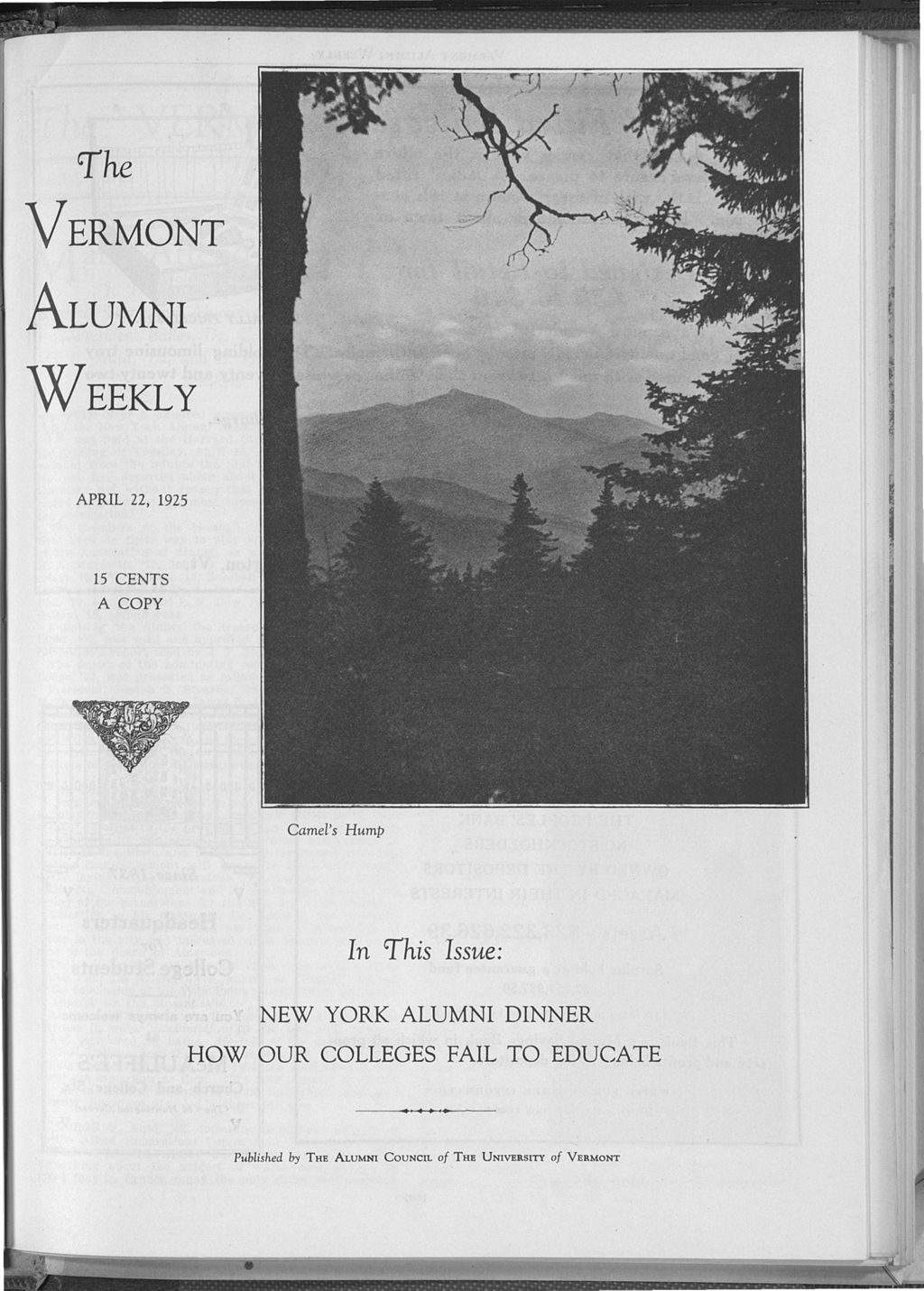 Miniature of Vermont Alumni Weekly vol. 04 no. 25