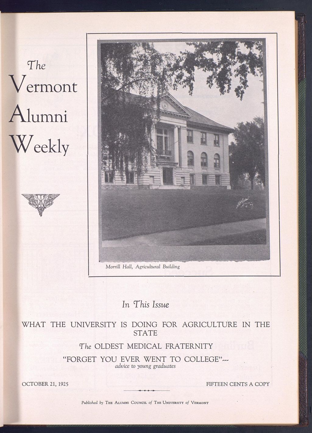 Miniature of Vermont Alumni Weekly vol. 05 no. 03