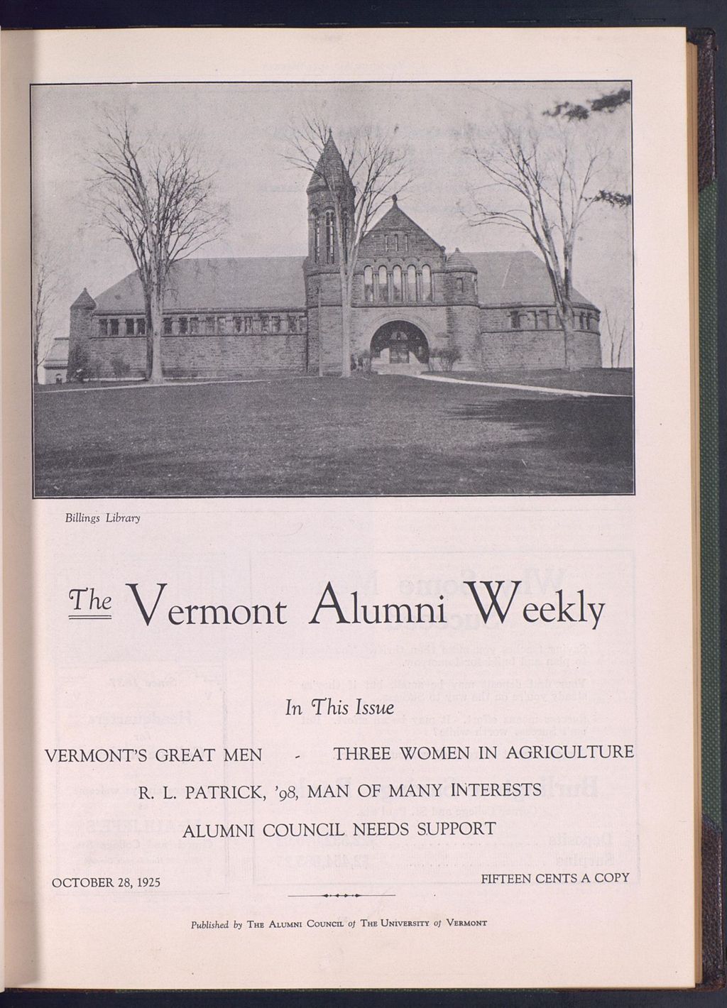 Miniature of Vermont Alumni Weekly vol. 05 no. 04