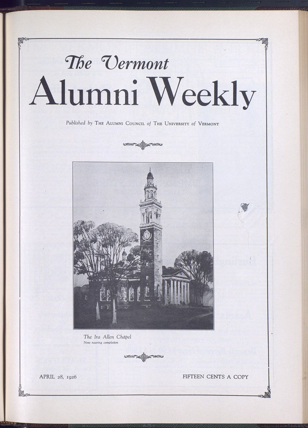 Miniature of Vermont Alumni Weekly vol. 05 no. 26