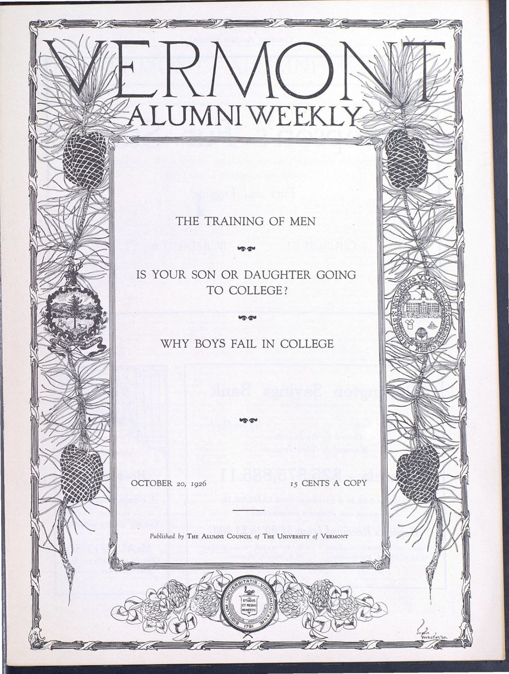 Miniature of Vermont Alumni Weekly vol. 06 no. 03