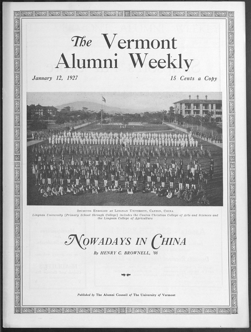 Miniature of Vermont Alumni Weekly vol. 06 no. 12