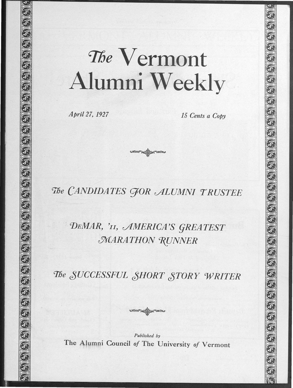 Miniature of Vermont Alumni Weekly vol. 06 no. 26