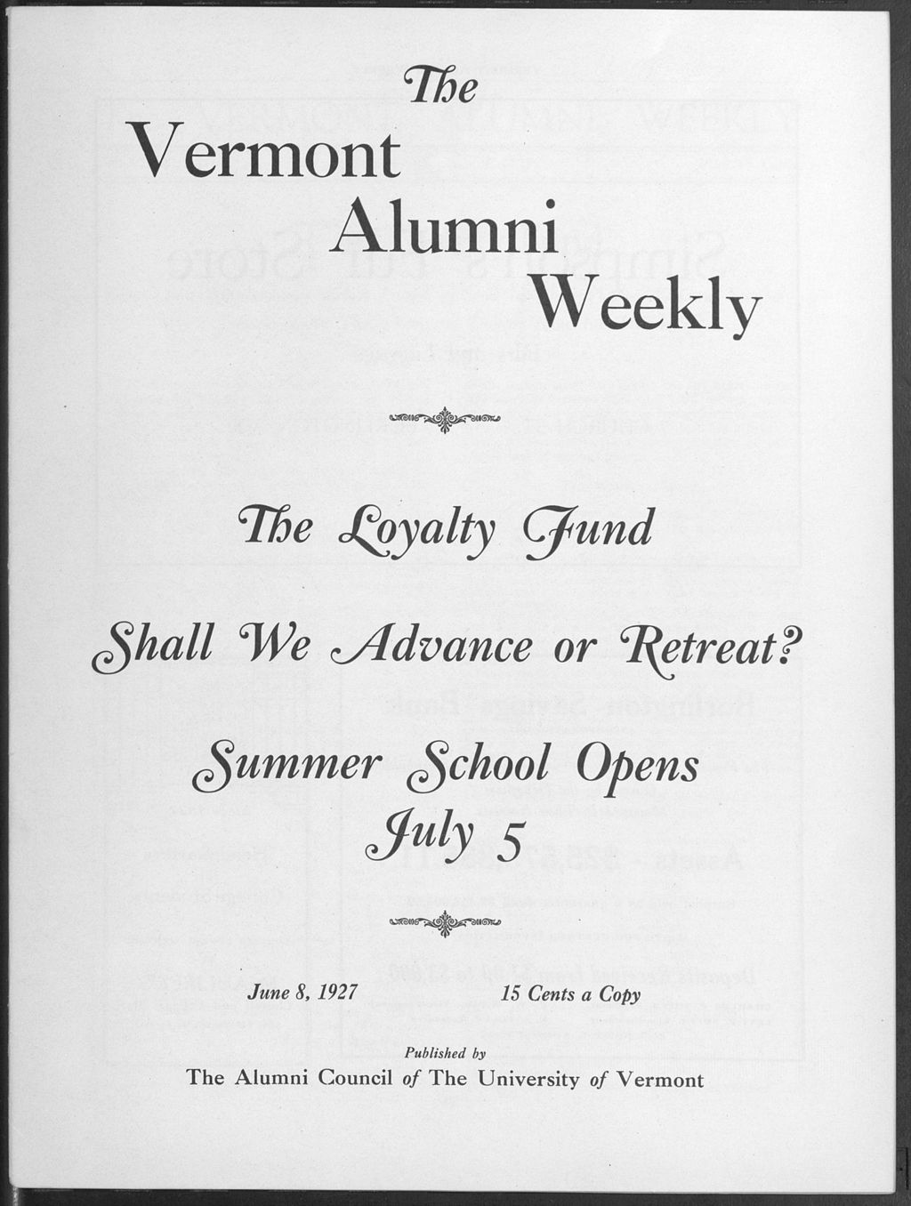 Miniature of Vermont Alumni Weekly vol. 06 no. 32