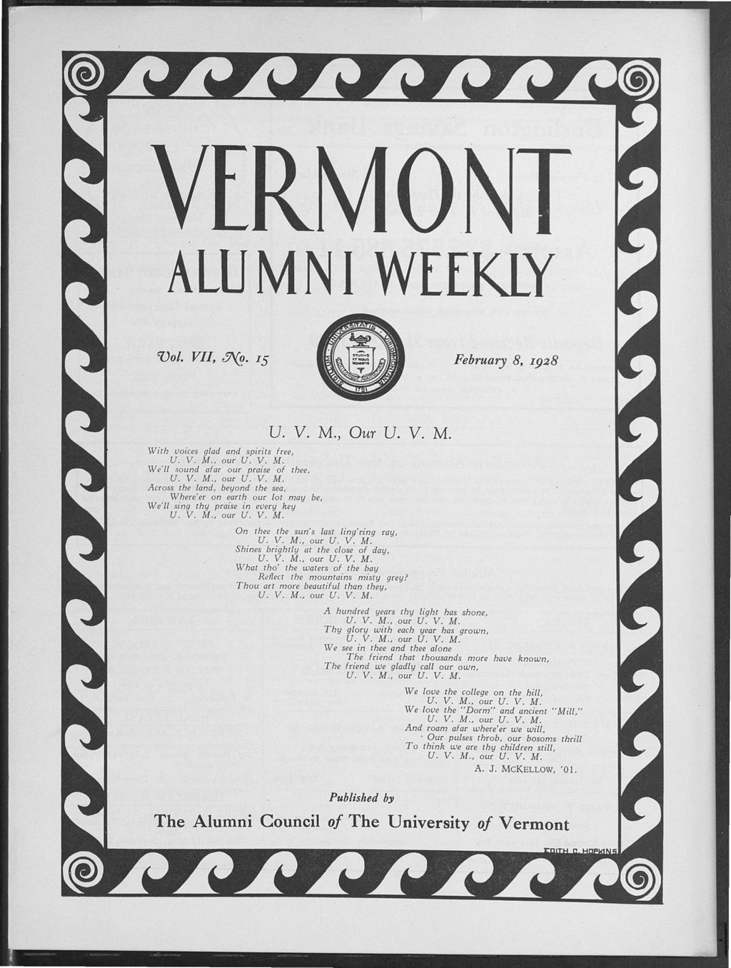 Miniature of Vermont Alumni Weekly vol. 07 no. 15