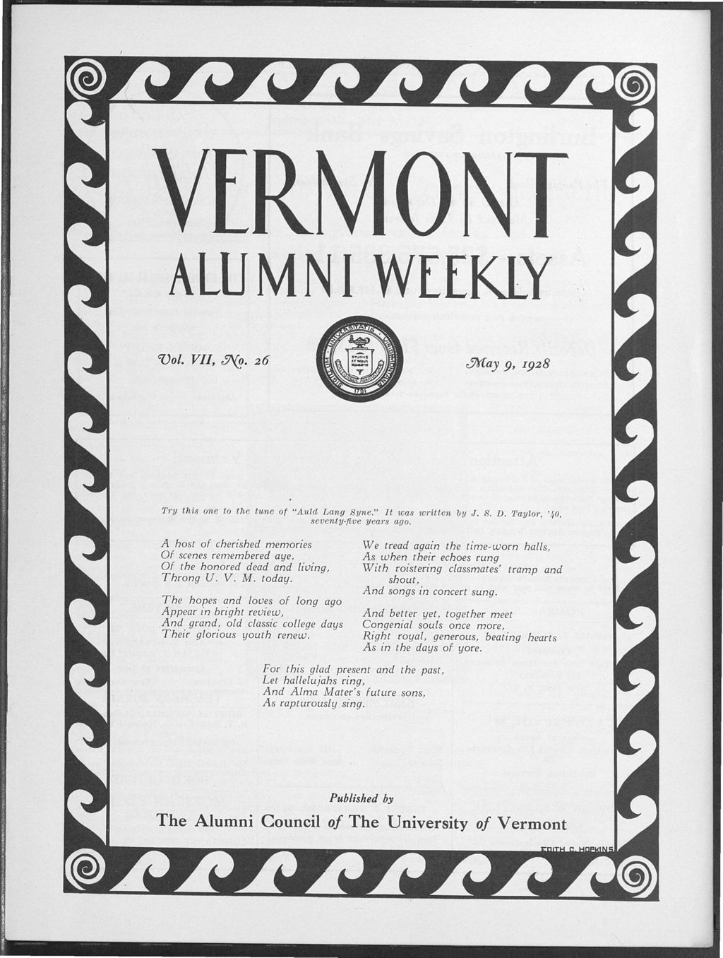 Miniature of Vermont Alumni Weekly vol. 07 no. 26