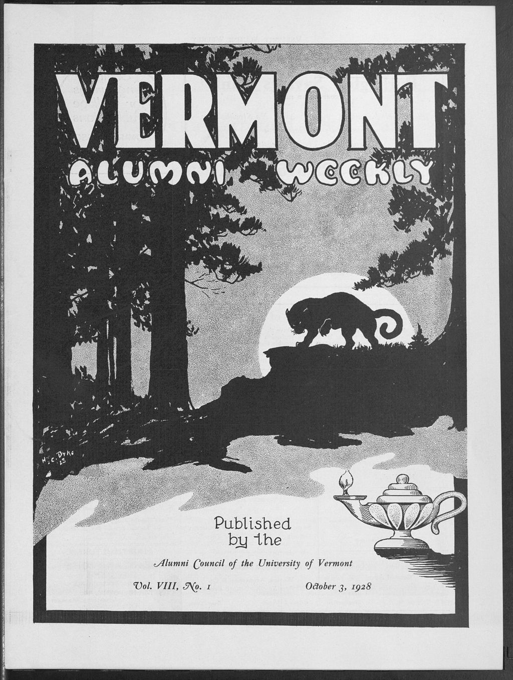 Miniature of Vermont Alumni Weekly vol. 08 no. 01