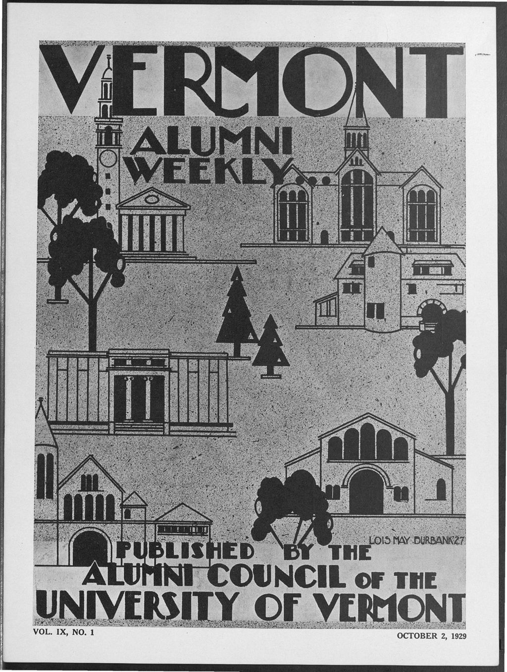 Miniature of Vermont Alumni Weekly vol. 09 no. 01