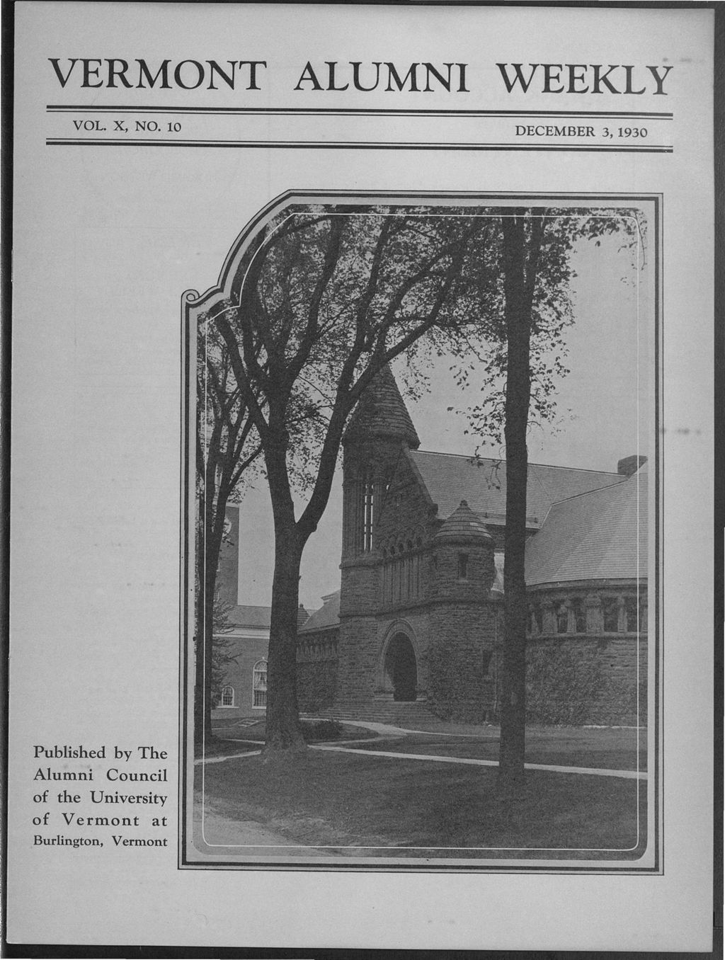 Miniature of Vermont Alumni Weekly vol. 10 no. 10