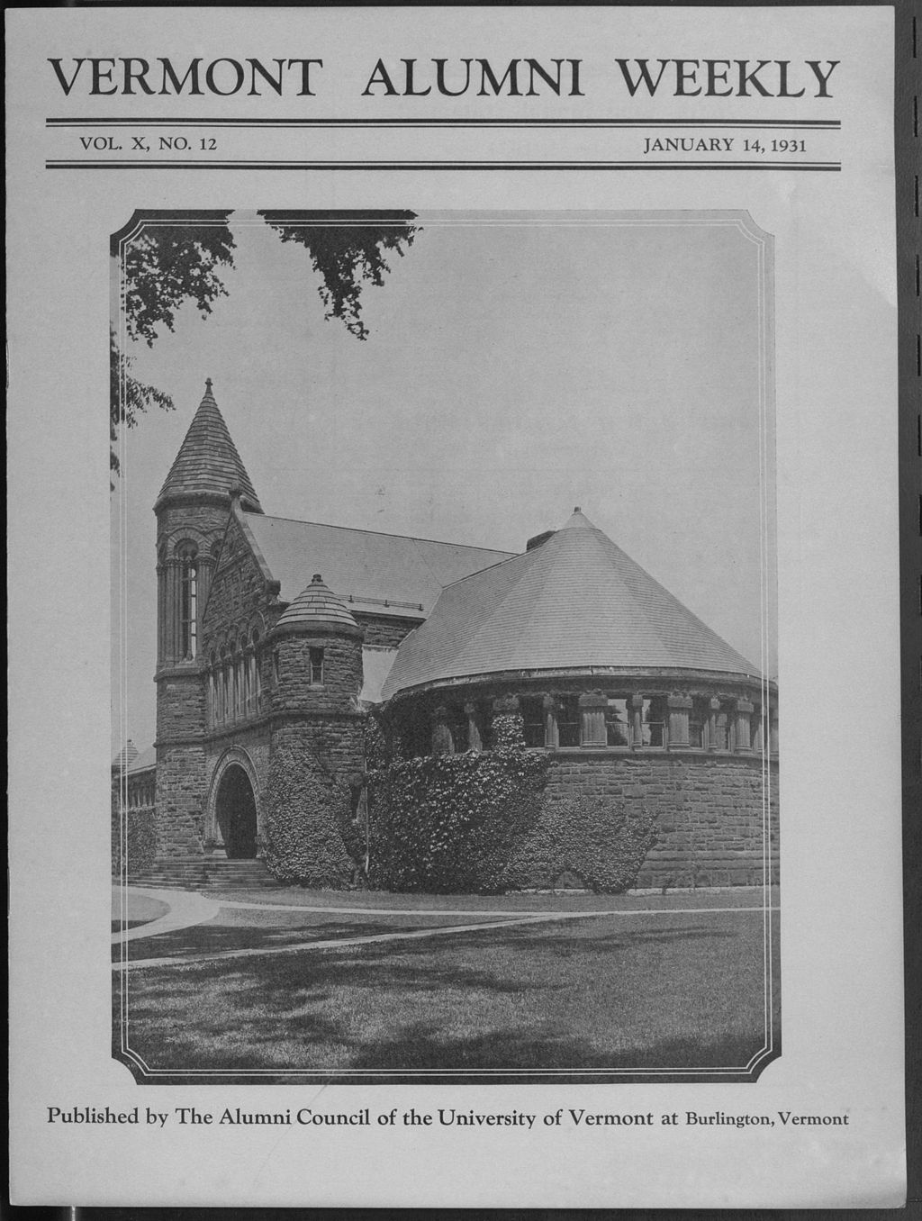 Miniature of Vermont Alumni Weekly vol. 10 no. 12