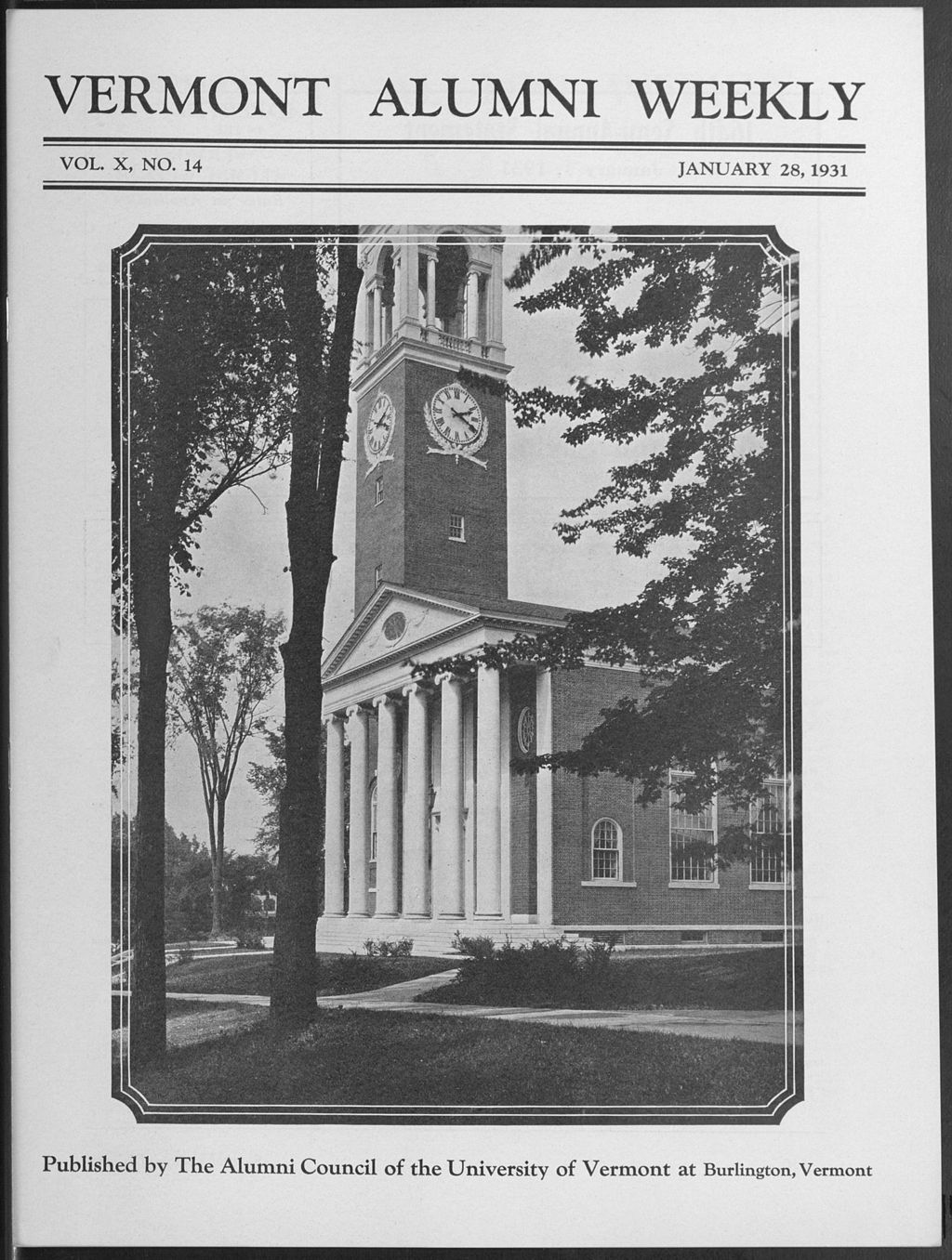 Miniature of Vermont Alumni Weekly vol. 10 no. 14