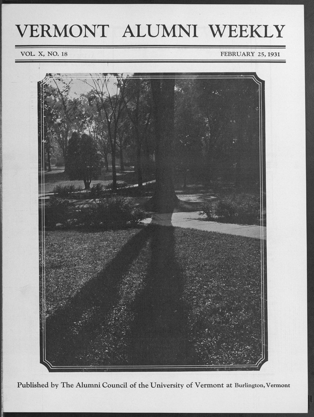 Miniature of Vermont Alumni Weekly vol. 10 no. 18