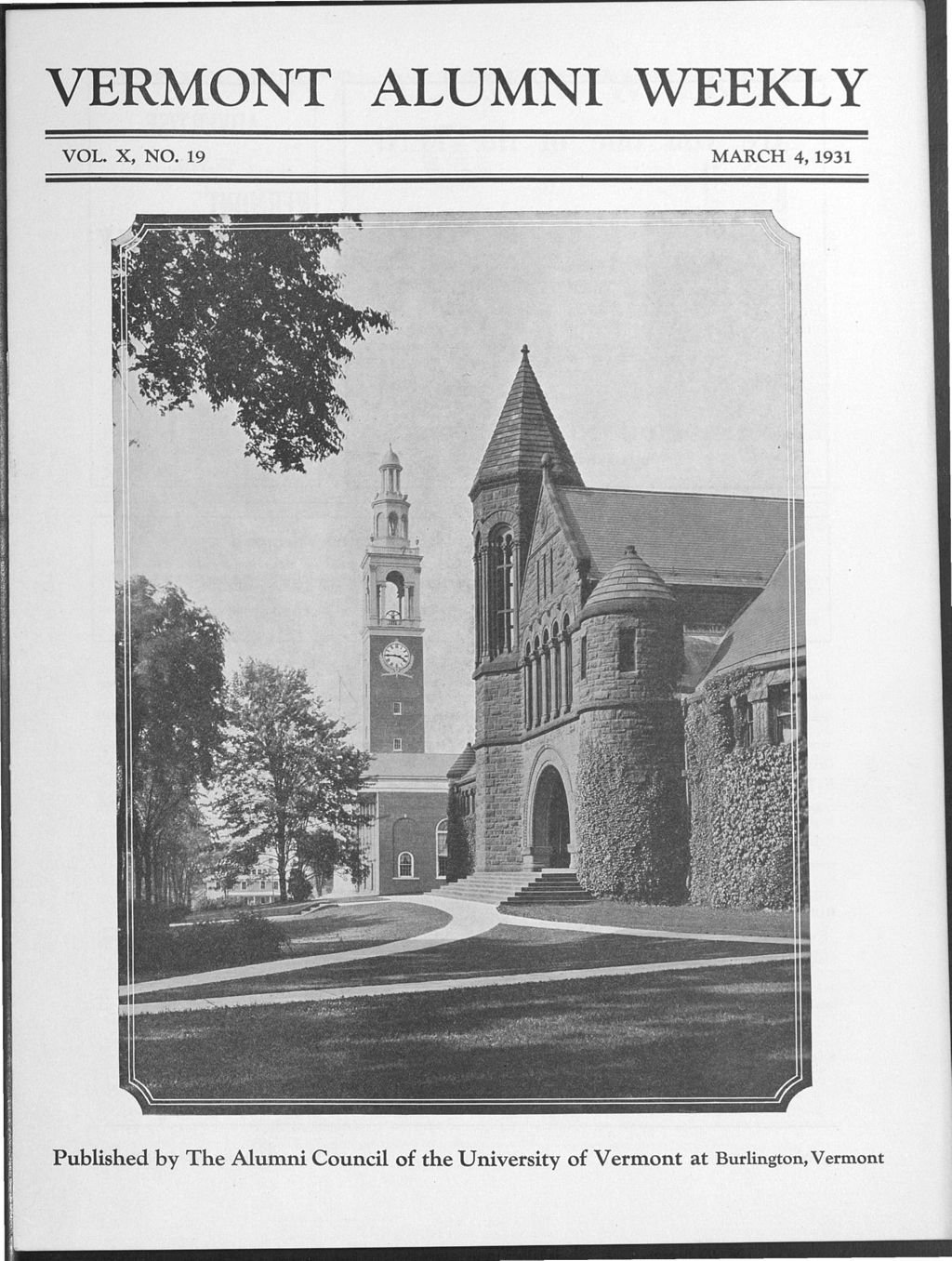 Miniature of Vermont Alumni Weekly vol. 10 no. 19