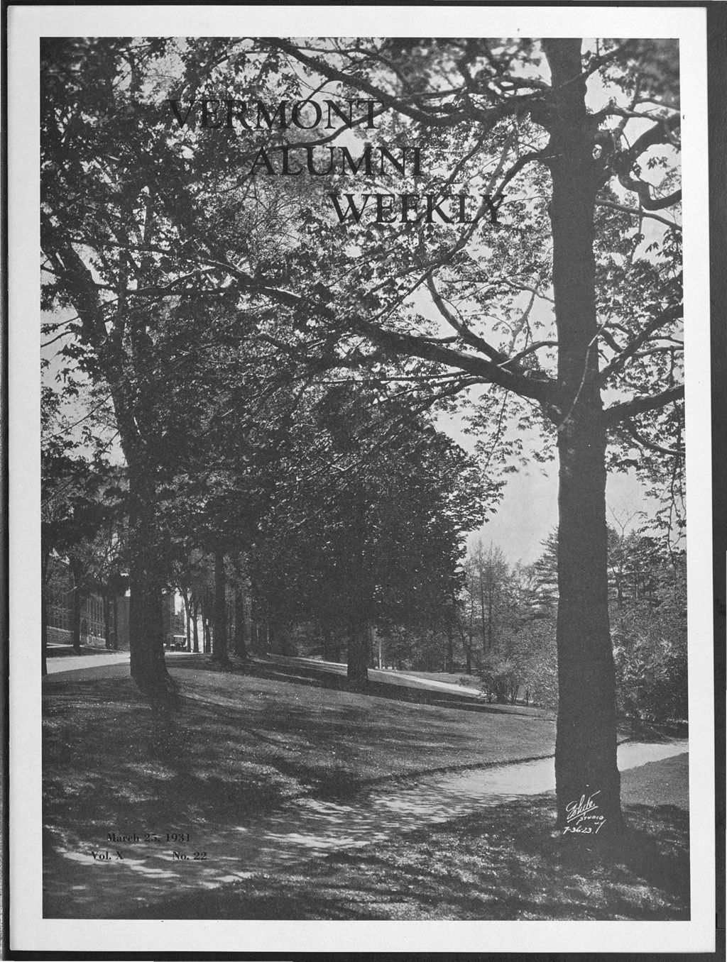 Miniature of Vermont Alumni Weekly vol. 10 no. 22