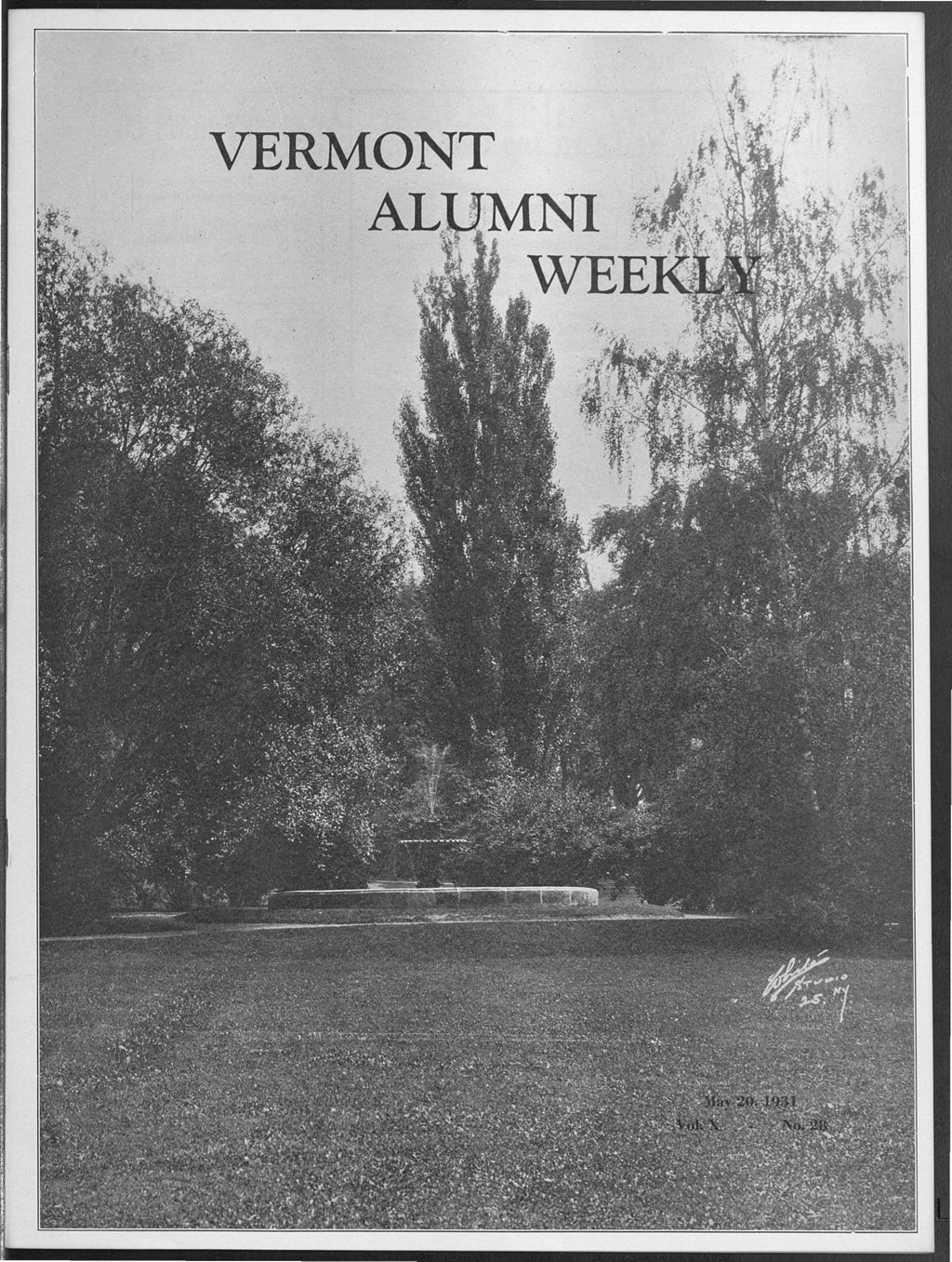 Miniature of Vermont Alumni Weekly vol. 10 no. 28