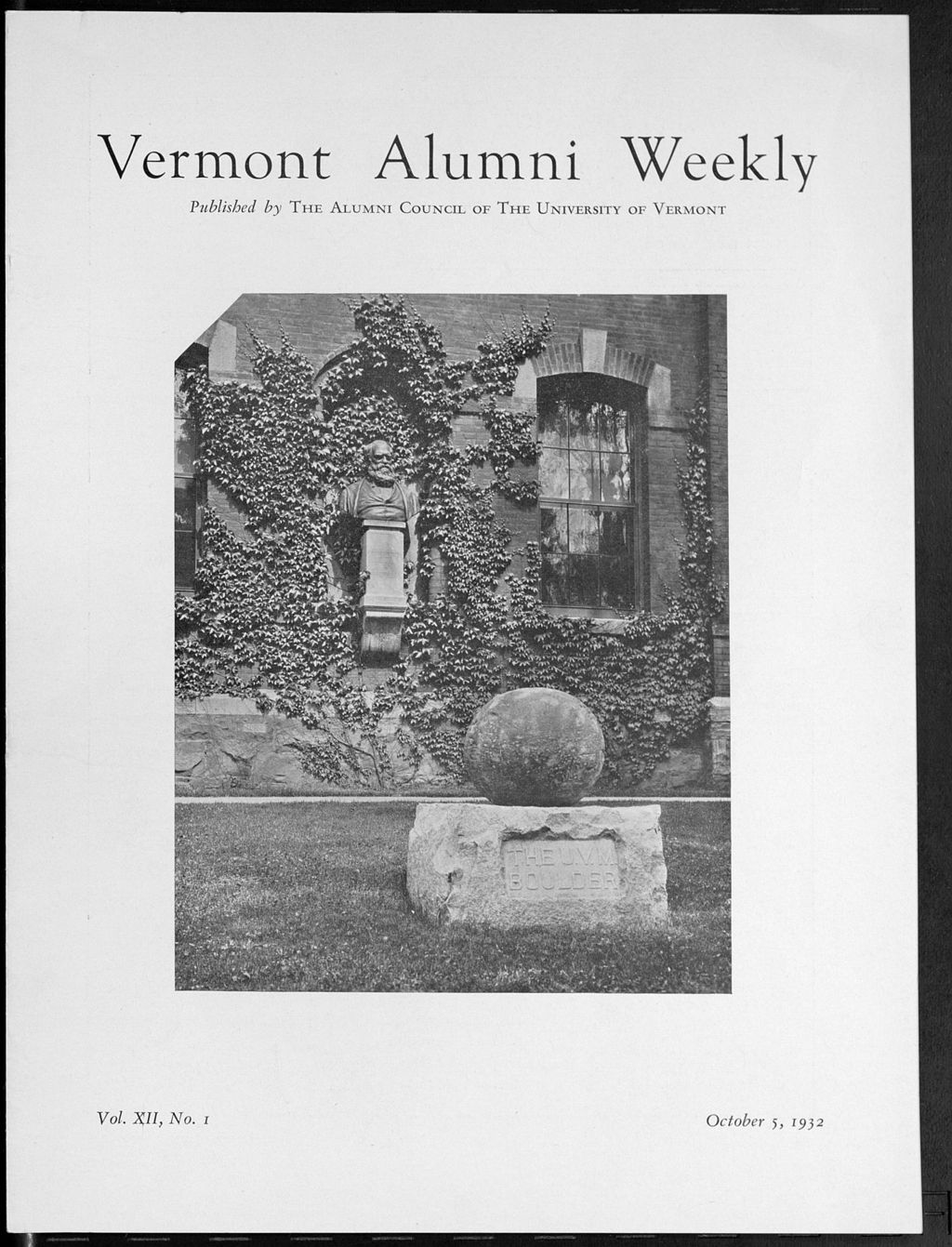 Miniature of Vermont Alumni Weekly vol. 12 no. 01