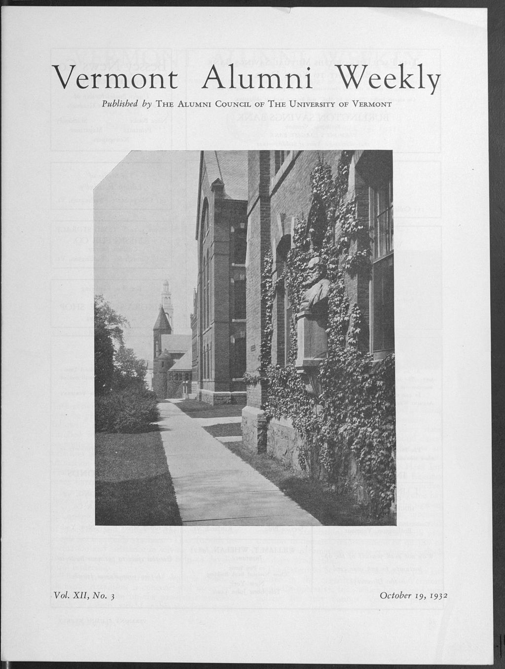 Miniature of Vermont Alumni Weekly vol. 12 no. 03