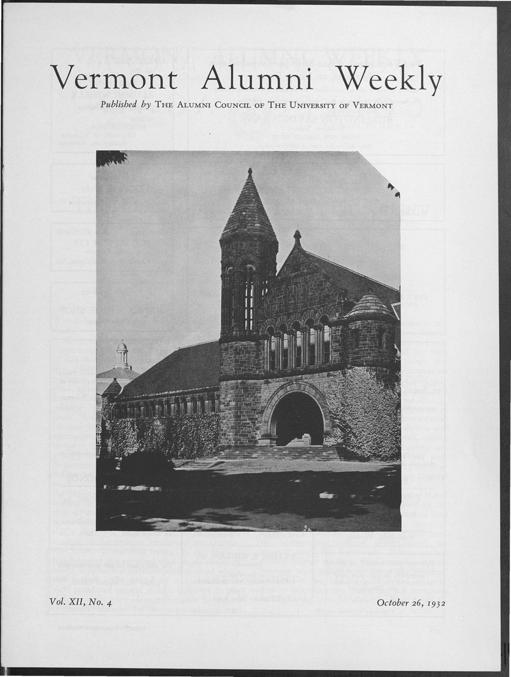 Miniature of Vermont Alumni Weekly vol. 12 no. 04