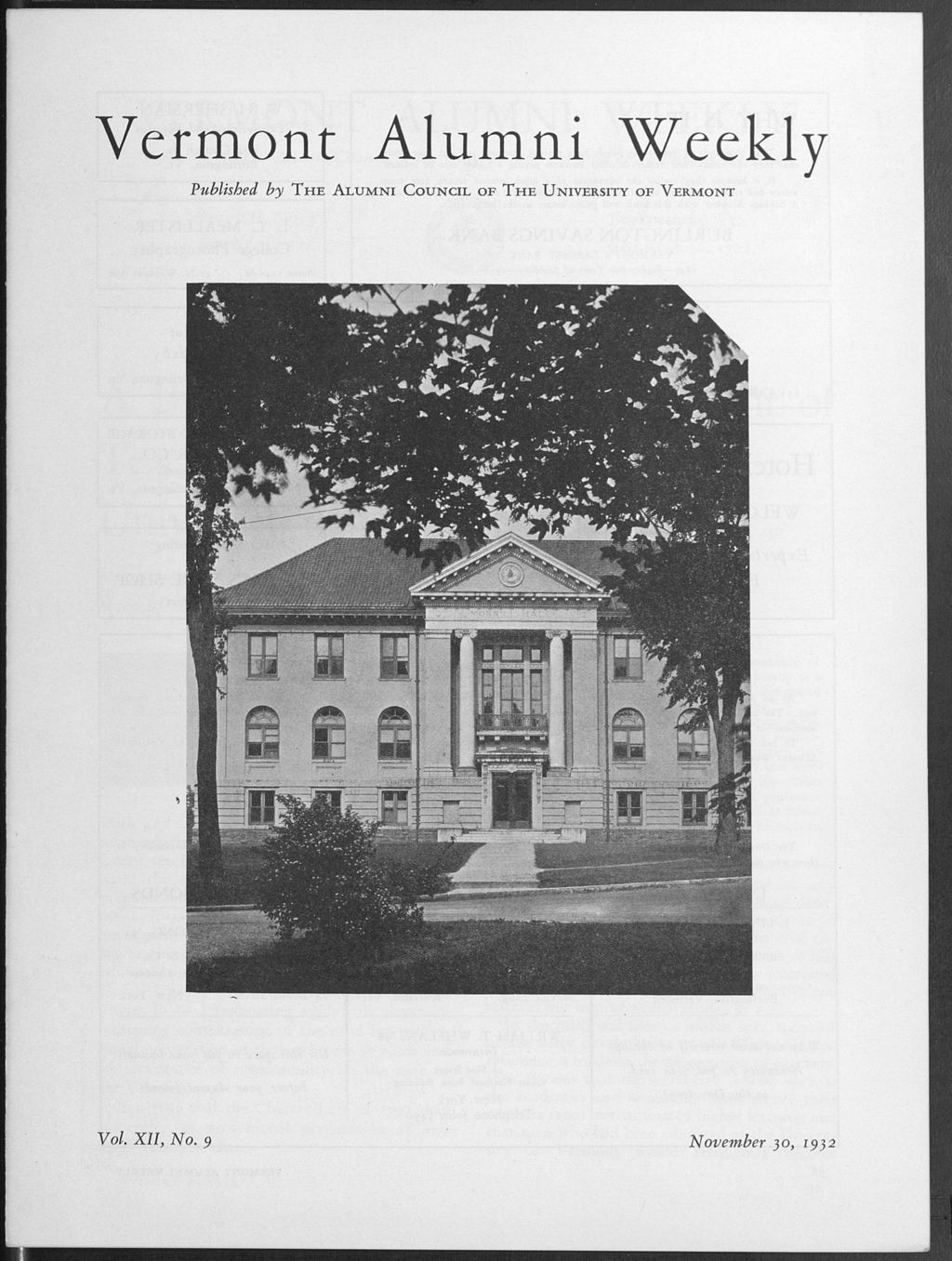 Miniature of Vermont Alumni Weekly vol. 12 no. 09