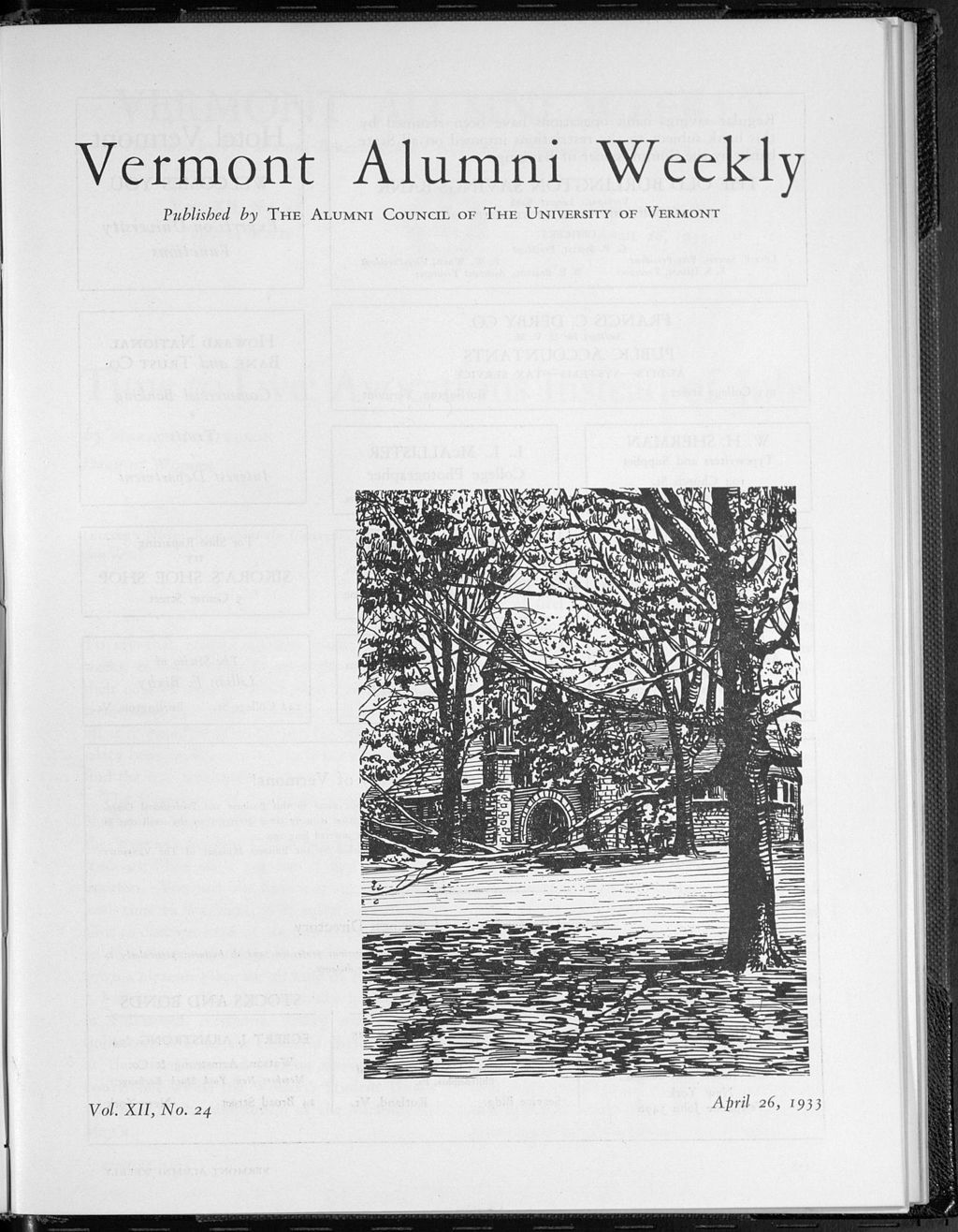 Miniature of Vermont Alumni Weekly vol. 12 no. 24