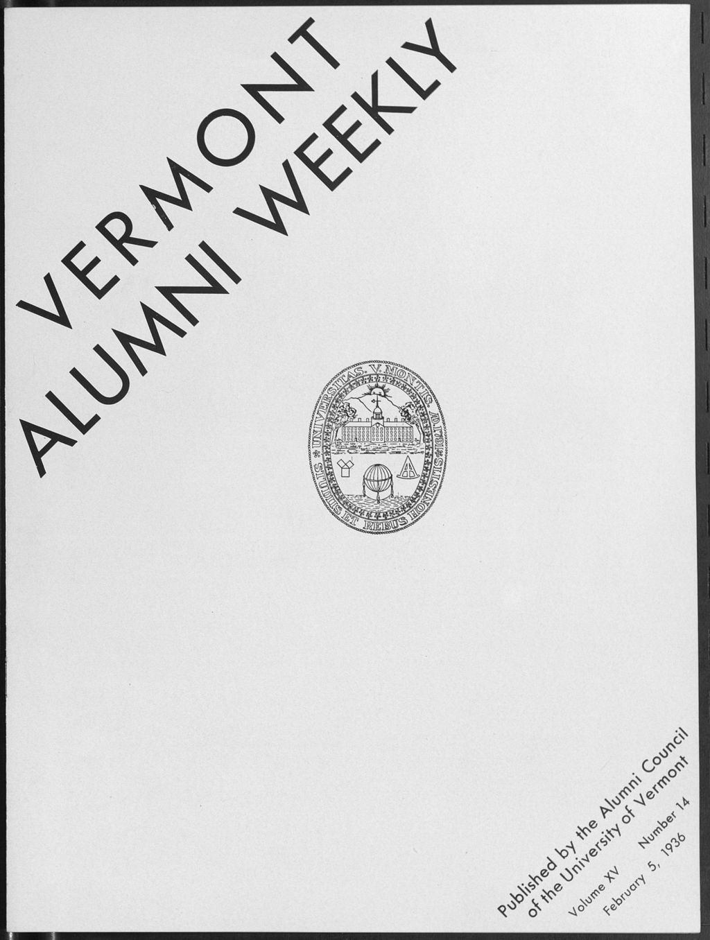 Miniature of Vermont Alumni Weekly vol. 15 no. 14