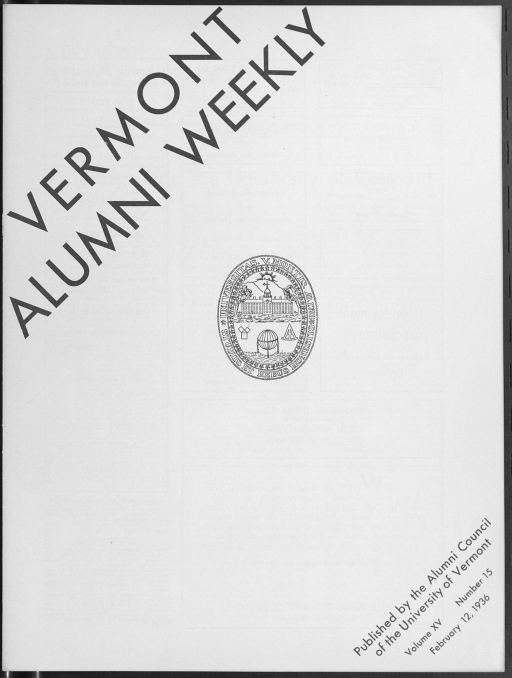 Miniature of Vermont Alumni Weekly vol. 15 no. 15